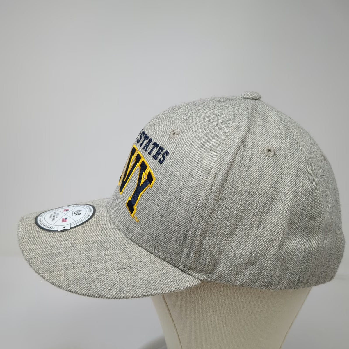 Rapid Dominance Snapback Hat Gray One Size US Navy Wool Blend Official Licensed
