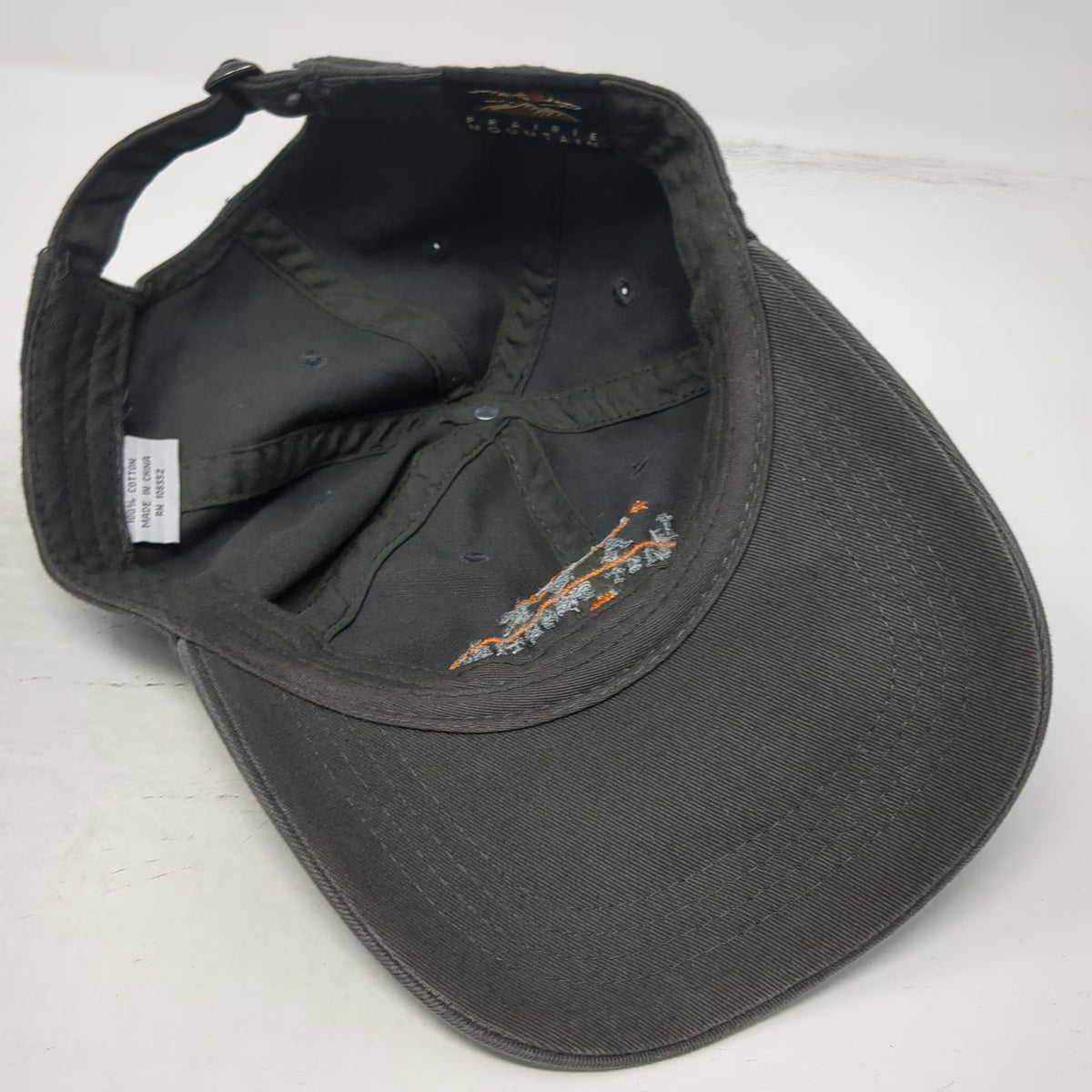 Prairie Mountain Baseball Cap Gray One Size Alaska The Last Frontier Hat Cotton