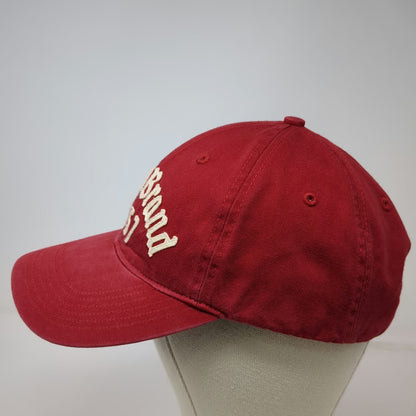 Lucky Brand Baseball Cap Red One Size Cotton Slideback 1957 Embroidery Hat