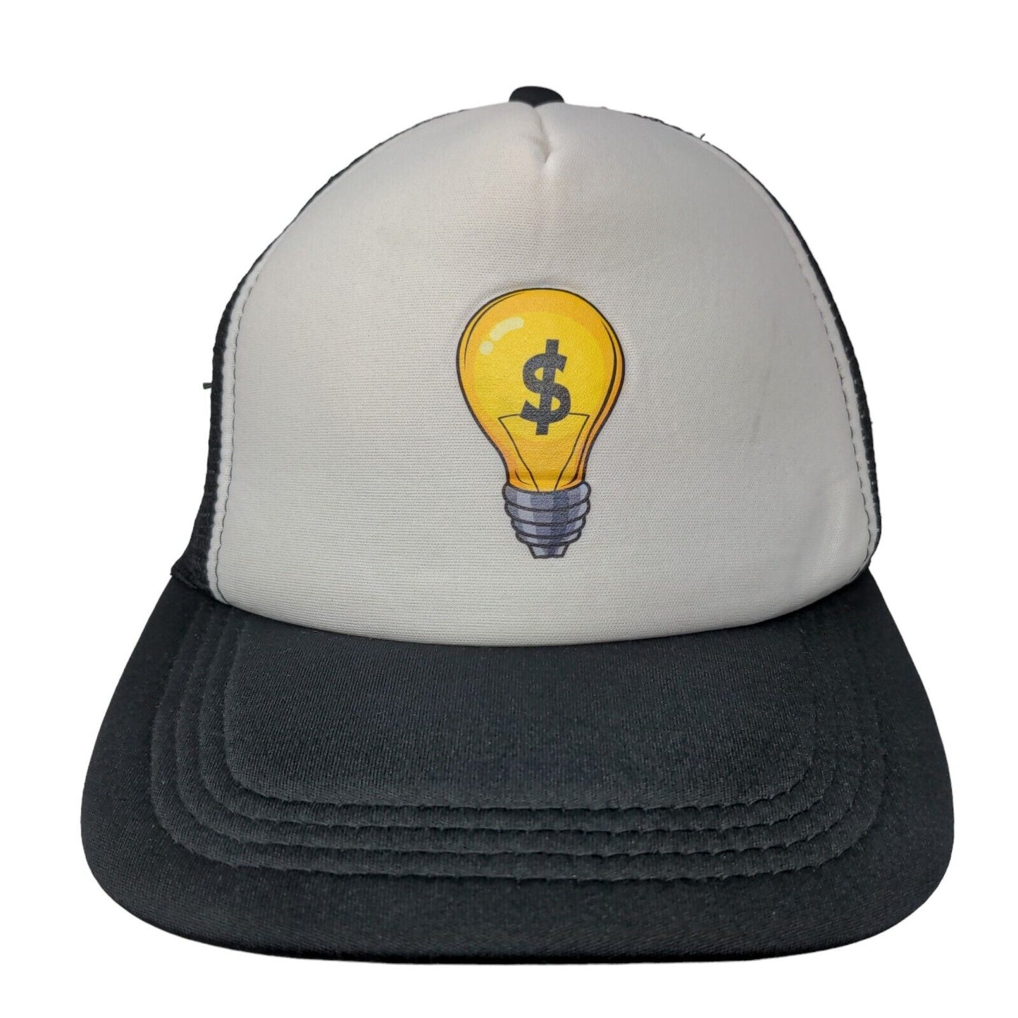 Richful Thinking Snapback Trucker Hat Black One Size Adjustable Mesh Back
