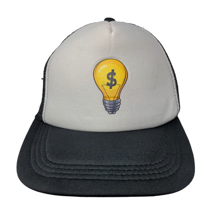 Richful Thinking Snapback Trucker Hat Black One Size Adjustable Mesh Back