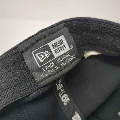 New Era 39THIRTY Baseball Cap Black XL Interlocking TF Logo Stretch Fit Hat