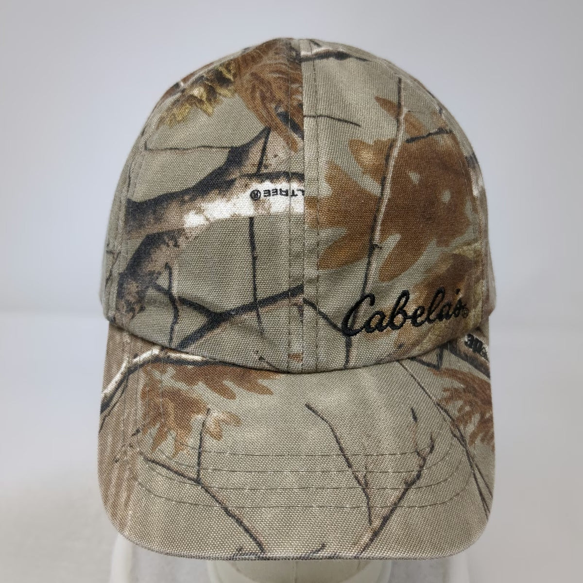 Cabelas Baseball Cap Brown Camo One Size Gore-Tex Strapback Realtree Hat