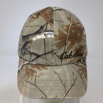 Cabelas Baseball Cap Brown Camo One Size Gore-Tex Strapback Realtree Hat
