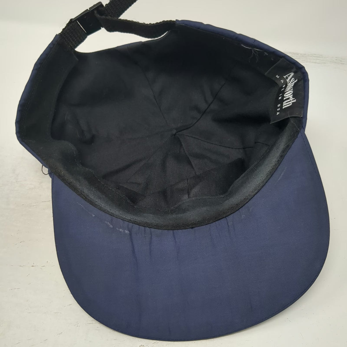Ashworth Baseball Cap Blue One Size Embroidered Golfer Strapback Made in USA