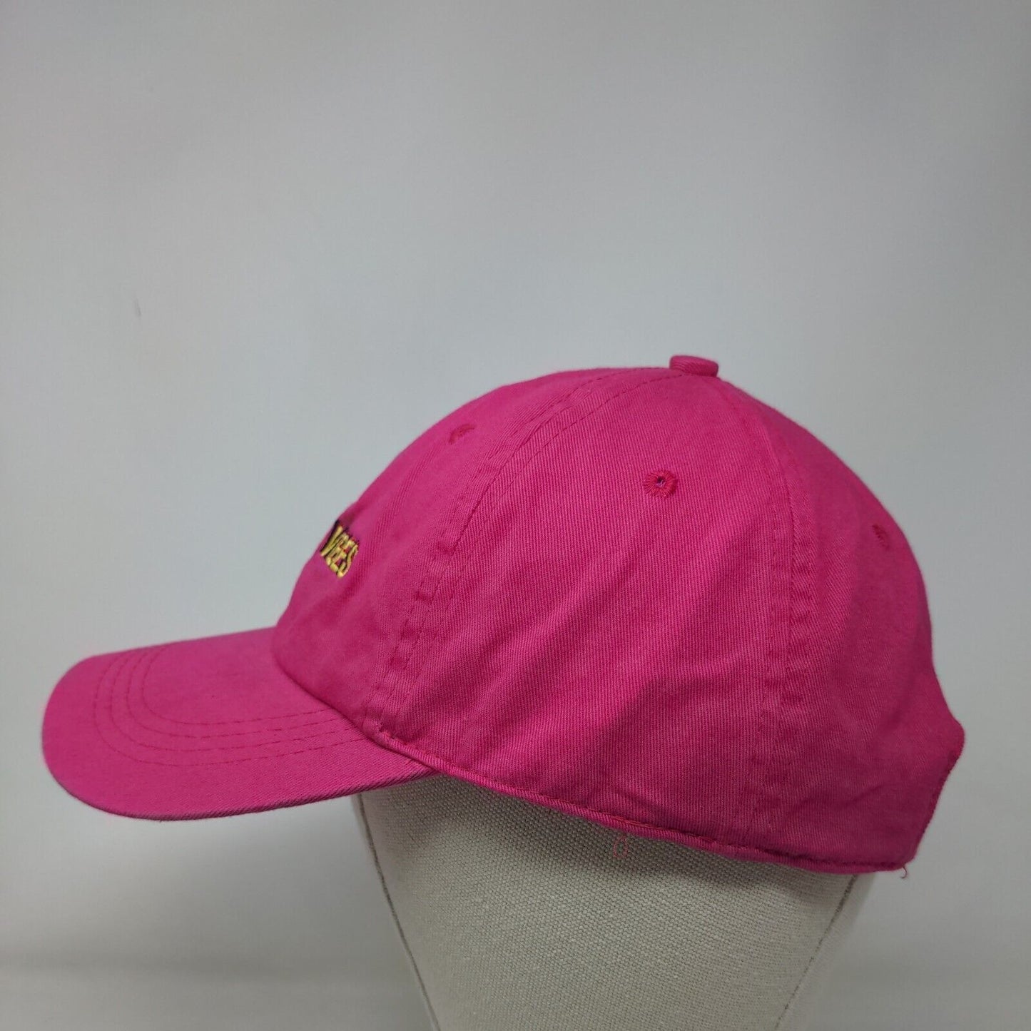 Positive Vibes Slideback Hat Pink Embroidered One Size City Hunter