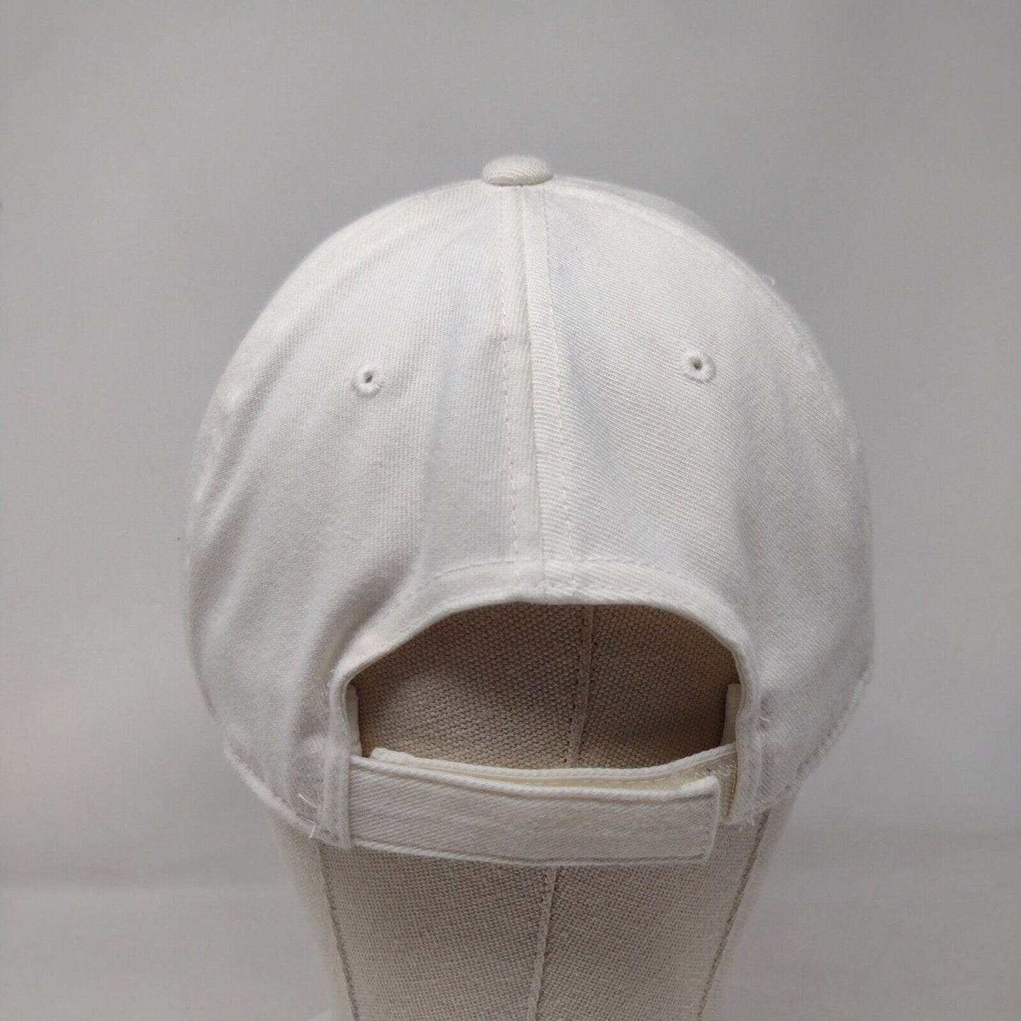 Yupoong Flexfit 110 Strapback Hat White One Size Embroidered 6 Panel