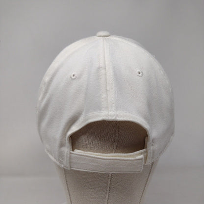 Yupoong Flexfit 110 Strapback Hat White One Size Embroidered 6 Panel