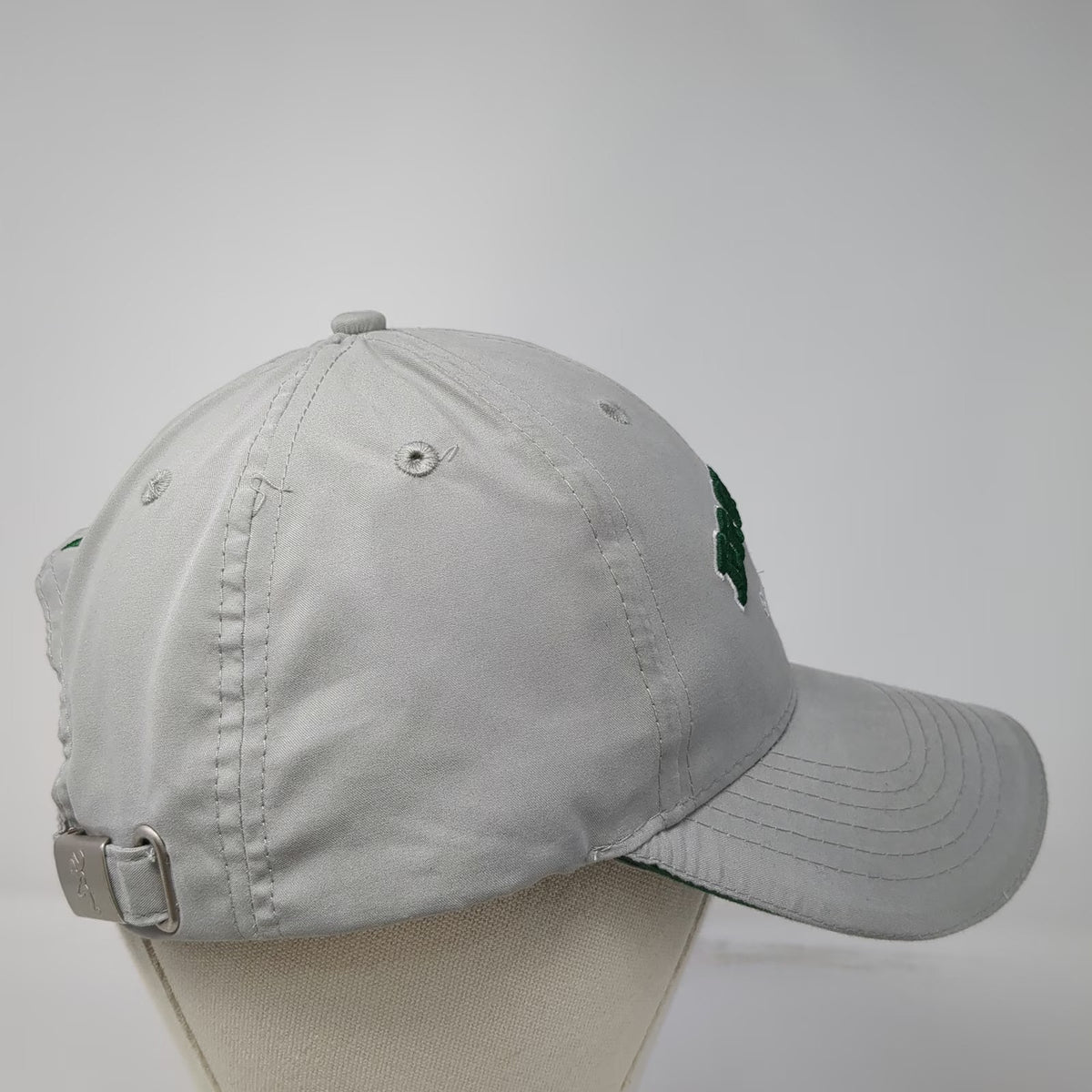 Browning Baseball Cap Gray One Size Buckmark Logo Embroidered Adjustable Strap