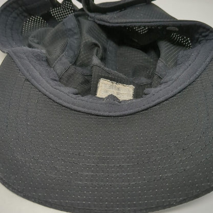 Stance 5 Panel Black One Size Hat Polyester Strapback Buckle Flat Brim Square