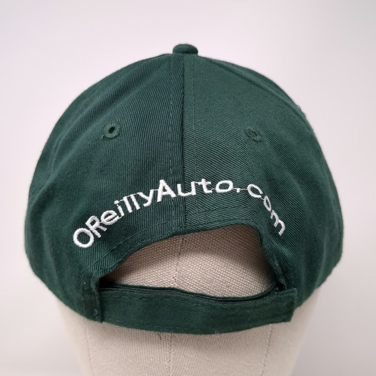 O'Reilly Auto Parts Baseball Cap Green One Size Strapback Logo Hat Sandwich Brim