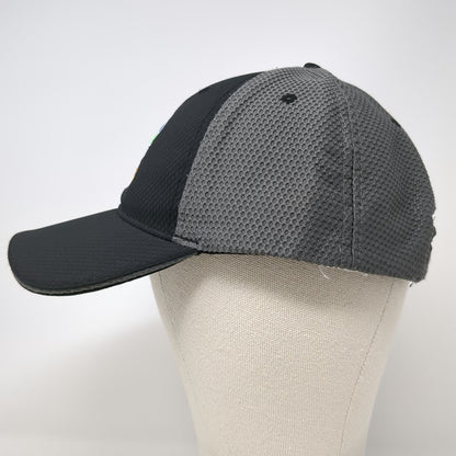 NBC Sports Baseball Cap Black One Size Mesh Strapback Hat Logo Peacock Media TV