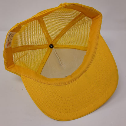 Bone Tech Alumni Snapback Trucker Hat Yellow OS Adjustable Mesh Back YR Headwear