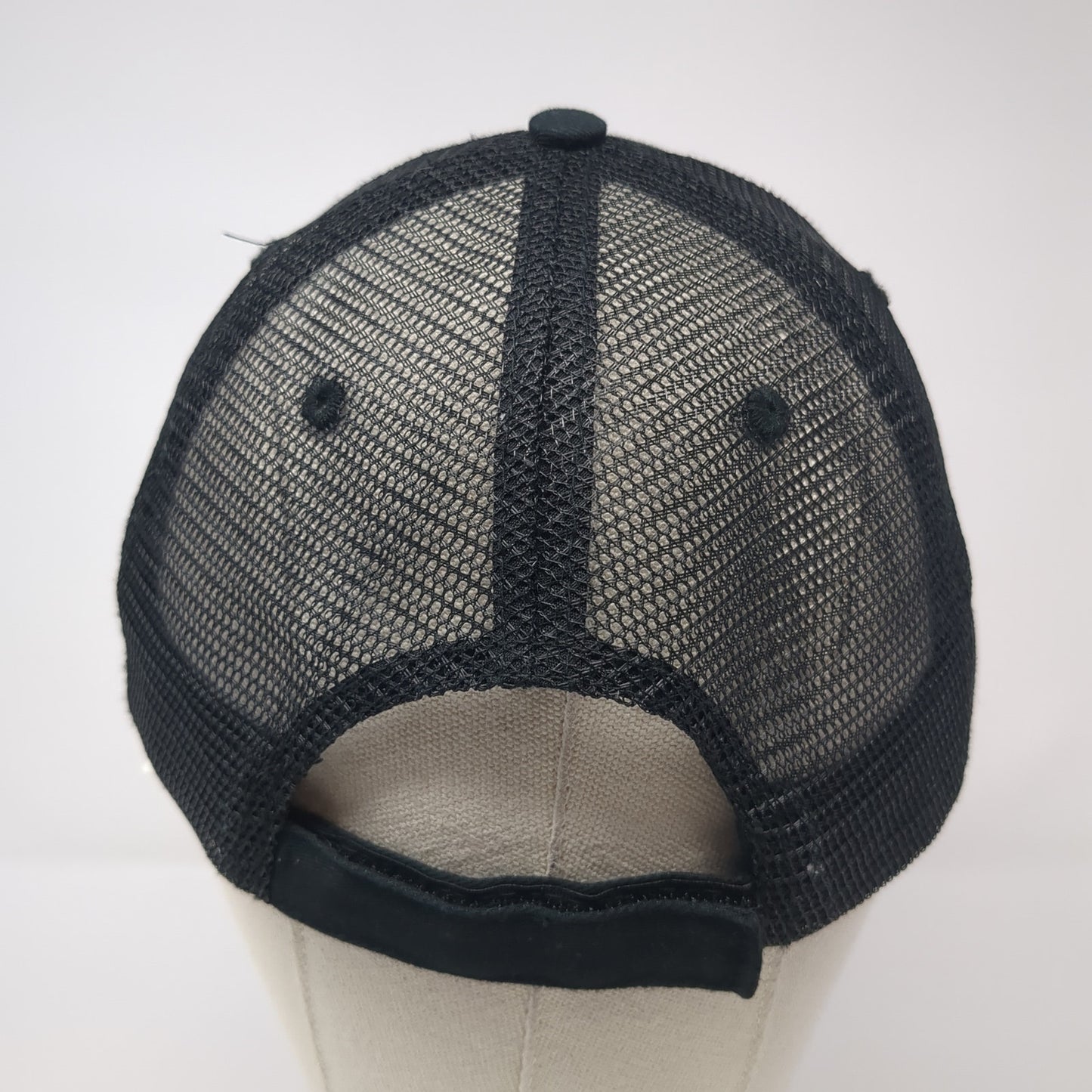 The BackStoppers, Inc. Strapback Trucker Hat Black One Size Mesh Back