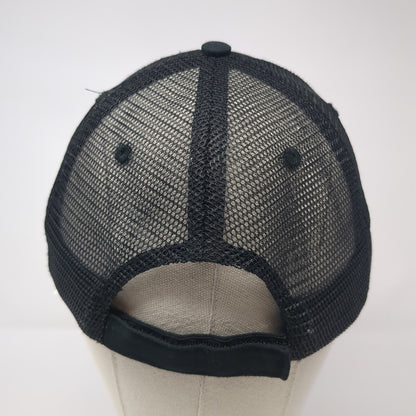 The BackStoppers, Inc. Strapback Trucker Hat Black One Size Mesh Back