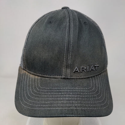 Ariat Snapback Mesh Back Trucker Hat Gray One Size Flexfit 110 Yupoong