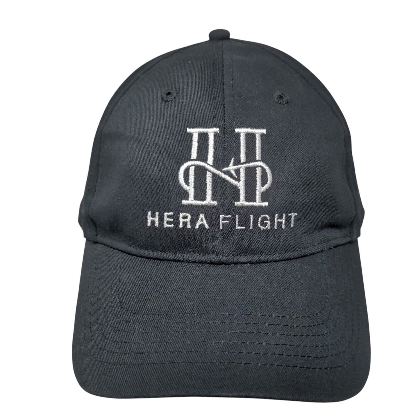 Hera Flight Strapback Hat Black One Size Adjustable Embroidered BIG X Cotton