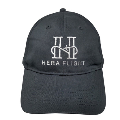 Hera Flight Strapback Hat Black One Size Adjustable Embroidered BIG X Cotton