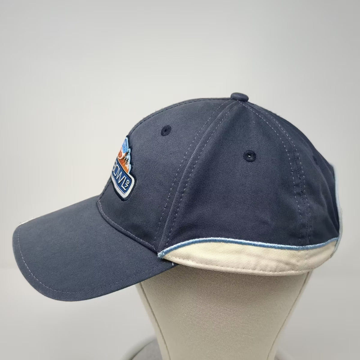 Bud Light Bud Bowl 97 Football Embroidered Cap Strapback Blue Beige OSFA