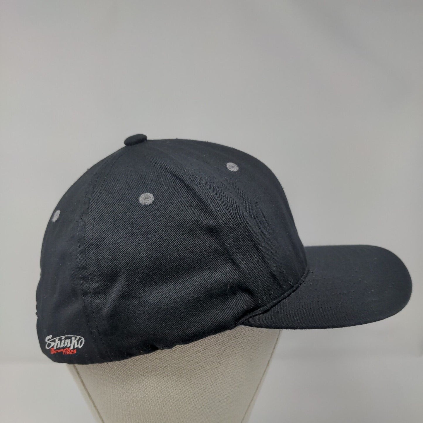 Shinko Motorcycle Tires Slideback Hat Black OSFA Adjustable Embroidered 6 Panel