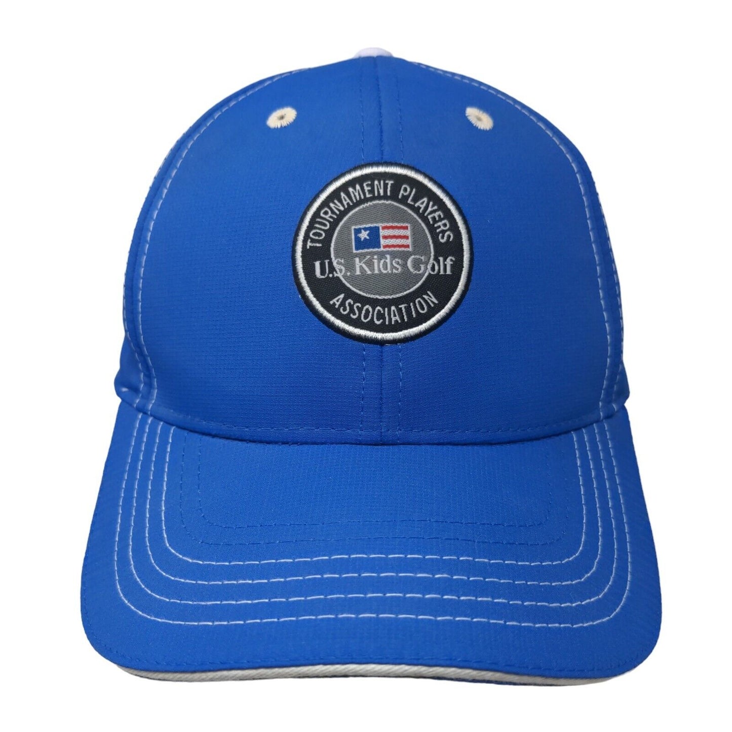US Kids Golf Tournament Players Association Caddie Strapback Hat Blue One Size