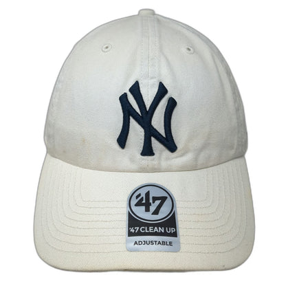 '47 New York Yankees MLB Baseball Cap White One Size Adjustable Cotton NY Hat