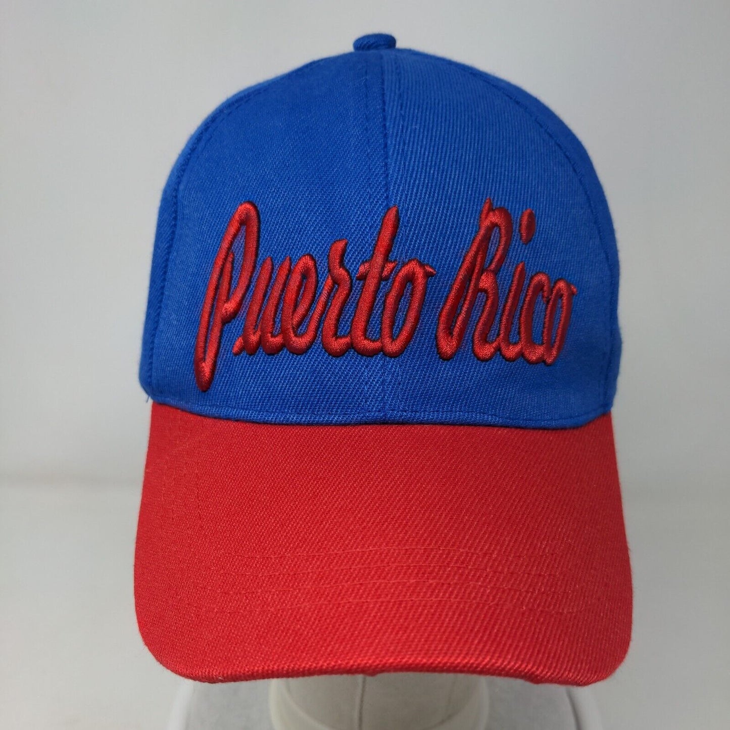 Puerto Rico Strapback Hat Multi One Size Embroidered 6 Panel Colorblock
