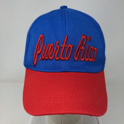 Puerto Rico Strapback Hat Multi One Size Embroidered 6 Panel Colorblock