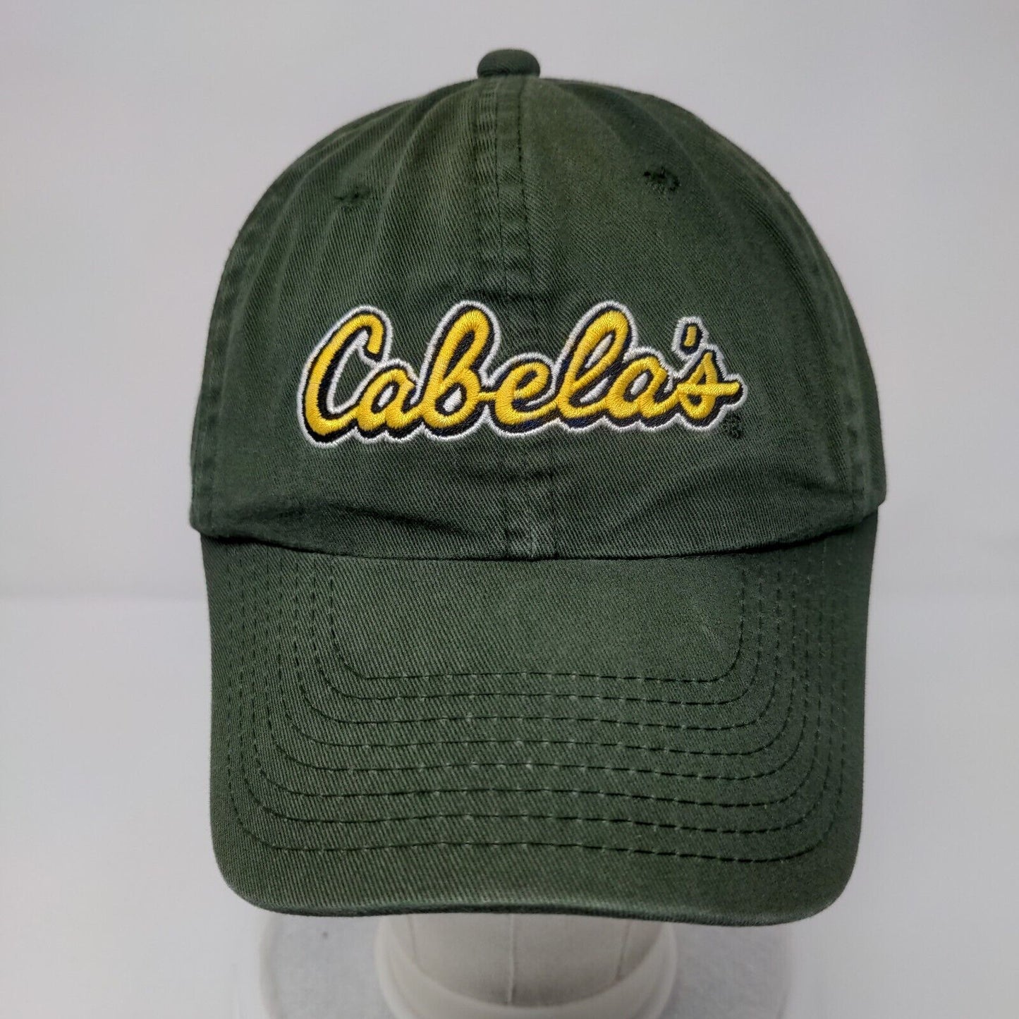 Cabela's Slideback Hat Green OSFA Adjustable Embroidered 6 Panel