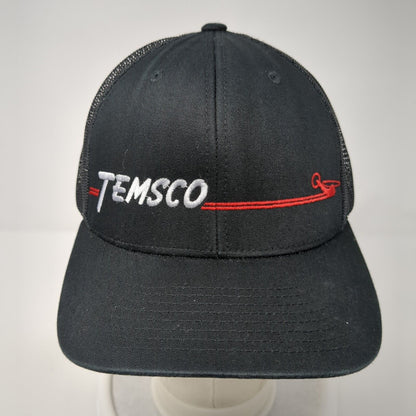 TEMSCO Snapback Trucker Hat Black One Size Adjustable Mesh Back Classics Yupoong