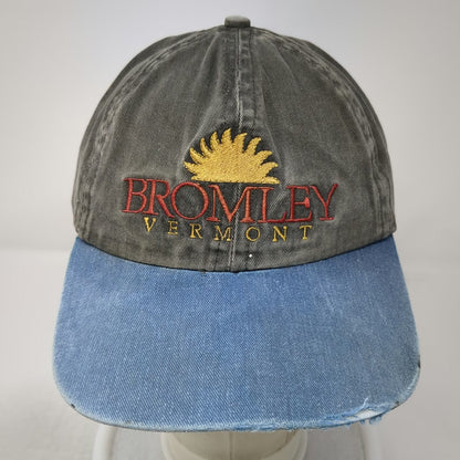 Imperial Headwear Baseball Cap Gray Blue One Size Bromley Vermont Sun Logo Hat