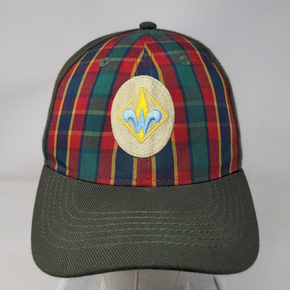 Boy Scouts Of America Webelo Fitted Hat Green S-M Embroidered Plaid 6 Panel