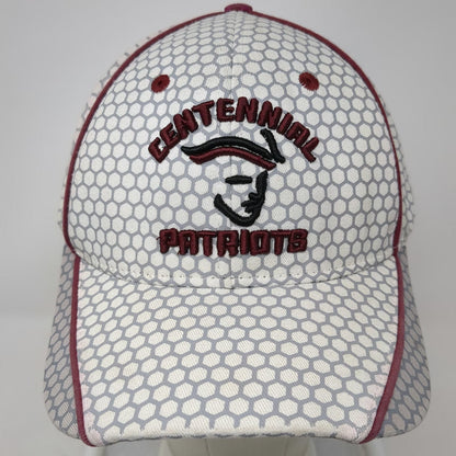 Buck's Bags Baseball Cap Gray Red XL Centennial Patriots Honeycomb Fitted Hat