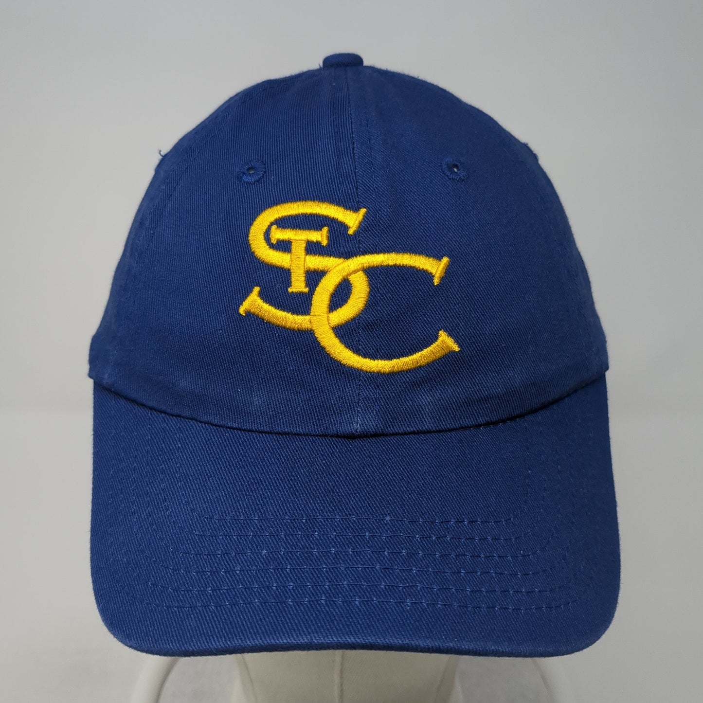 STC Slideback Baseball Cap Blue Small Fit Adjustable Embroidered 6 Panel Cotton