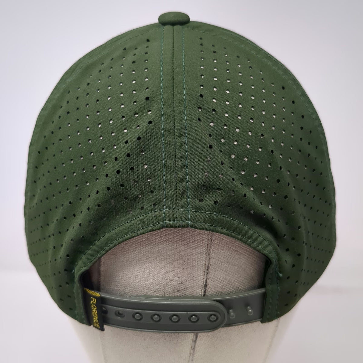 Florence Trucker Hat Green Camo One Size Hawaii Patch Perforated Snapback