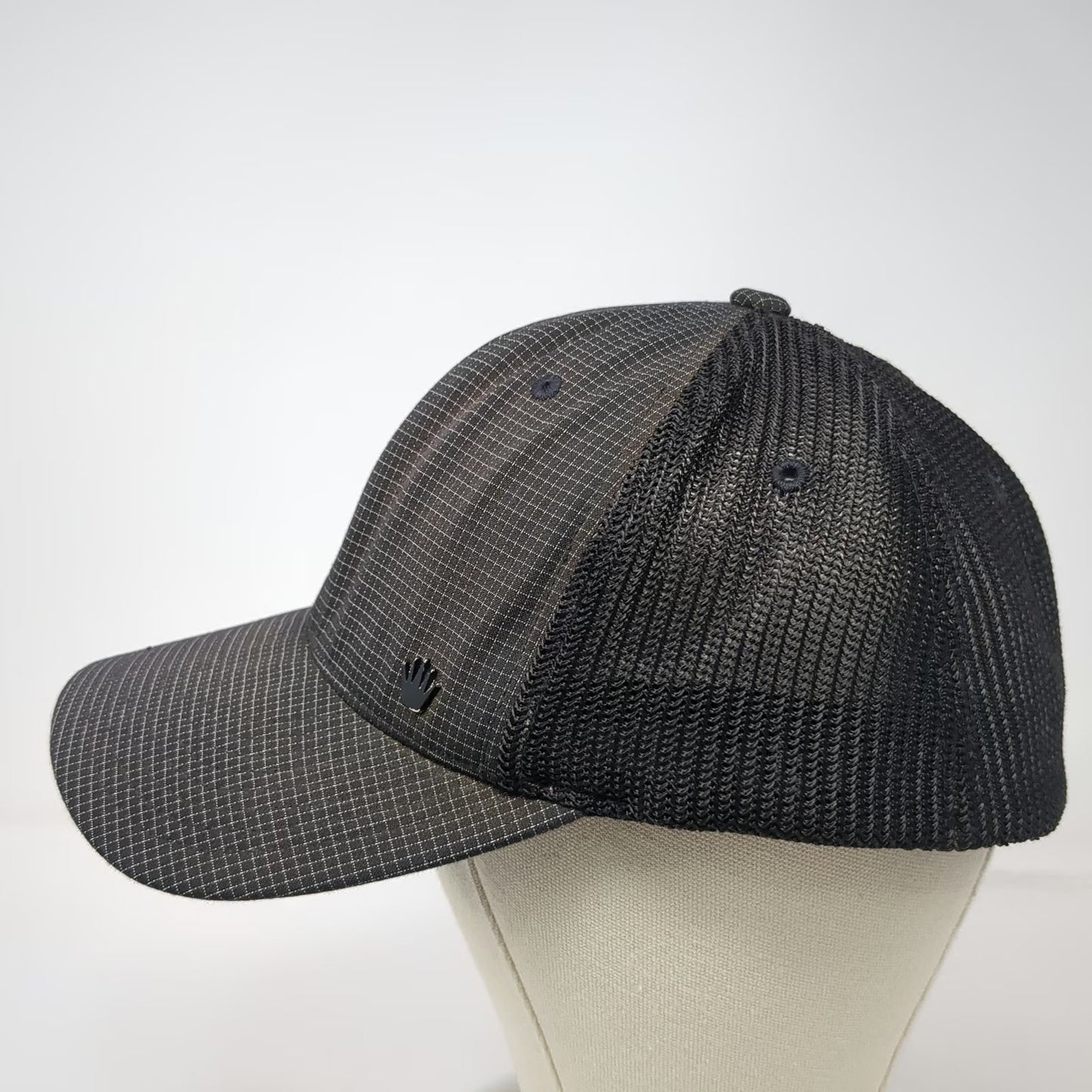 No Bad Ideas Baseball Cap Black One Size Mesh Grid Hidden Pocket Flexfit Hat