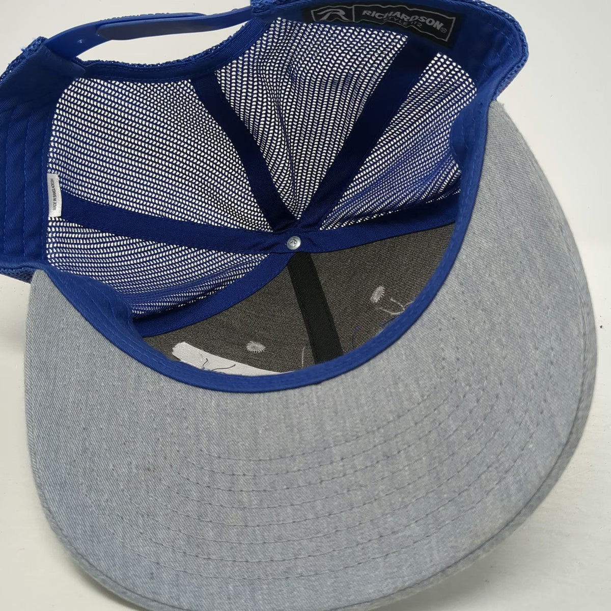 Richardson Trucker Hat Gray Blue One Size Echelon Rifles Mesh Snapback Style 112