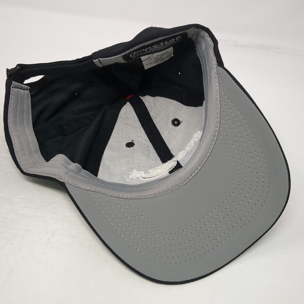 Imperial Baseball Cap Black One Size Lake of Isles Golf UPF 50+ Performance Hat