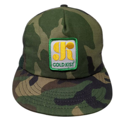 Challenger Caps Gold Kist Camo Trucker Hat Mesh Snapback Green OSFM USA Made