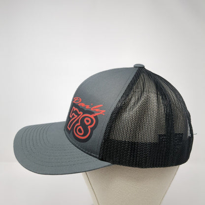 Daily 78 Snapback Trucker Hat Gray OS Adjustable Mesh Back Pacific Headwear