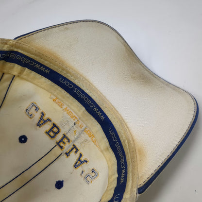Cabela's Baseball Cap Beige One Size Outfitter 1961 Slideback Blue Yellow Hat