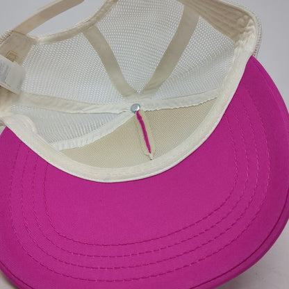 Billabong Trucker Hat Pink White One Size Wave Logo Mesh Back Snapback Surf Cap