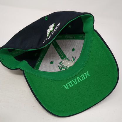 Zephyr Baseball Cap Black L Nevada Wolf Pack Shamrock Stretch Fit Fitted Hat