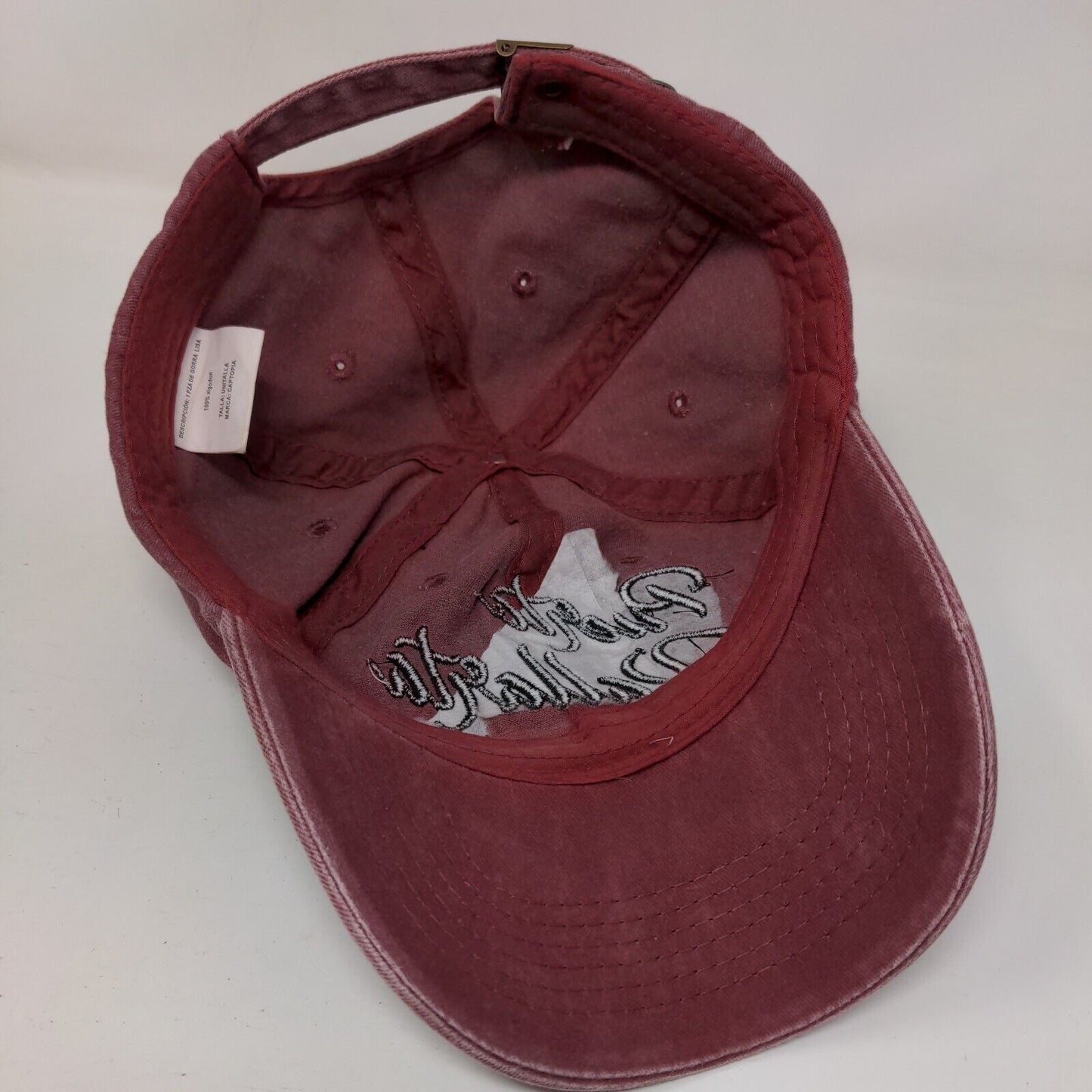Puerto Vallarta Mex Slideback Hat Red One Size Adjustable Embroidered Cotton