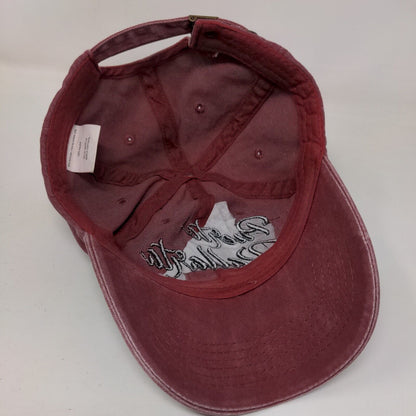 Puerto Vallarta Mex Slideback Hat Red One Size Adjustable Embroidered Cotton