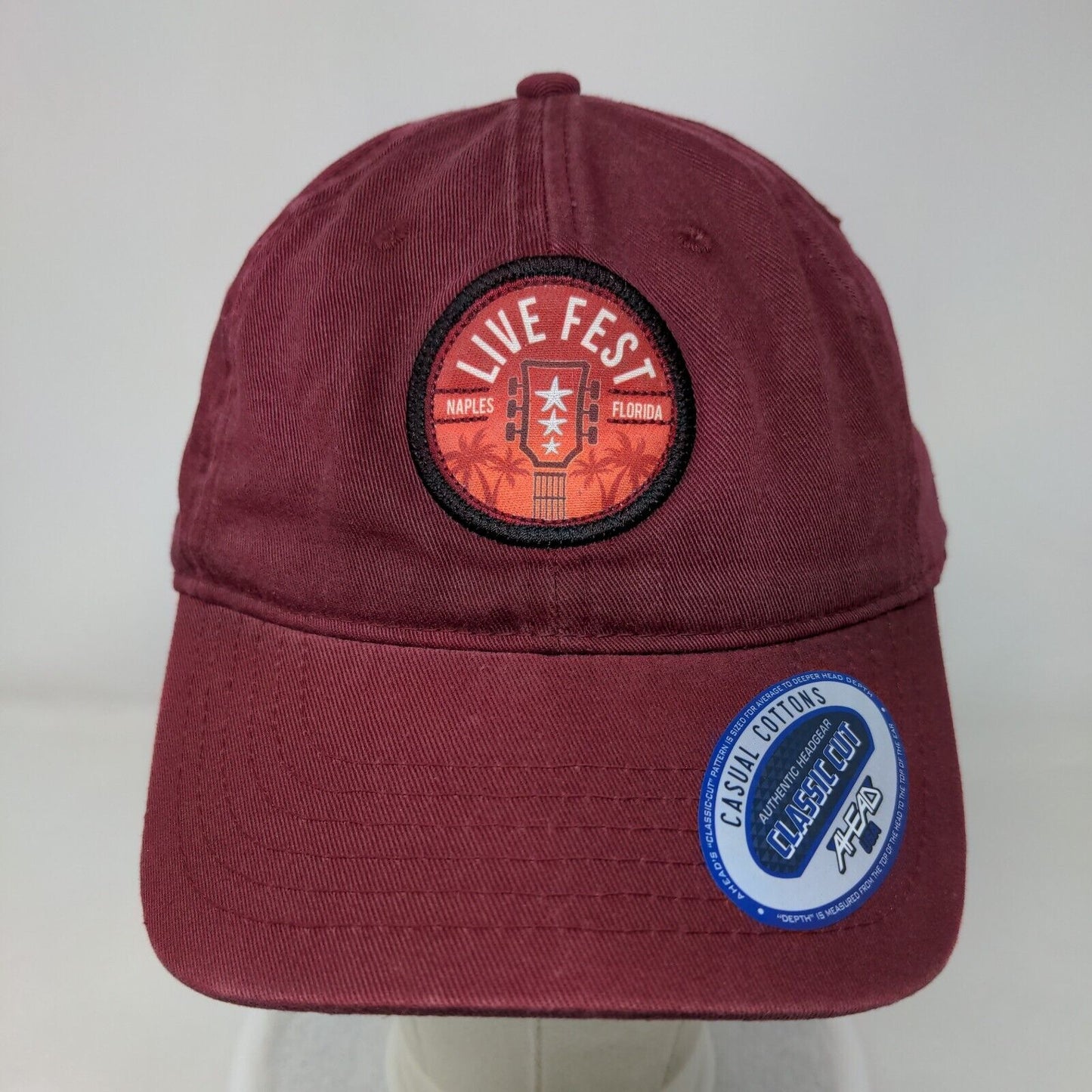 Live Fest Naples Florida Snapback Hat Red One Size Classic Cut 6 Panel Ahead