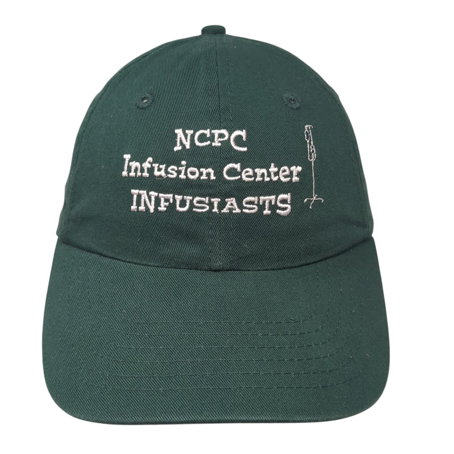 NCPC Infusion Center Infusiasts Slideback Hat Green One Size Adjustable