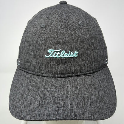 Titleist Baseball Cap Gray One Size Heathered Performance Spandex Blue Logo Hat