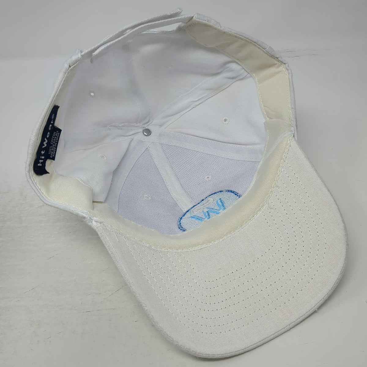 Hit Wear White Baseball Cap One Size Strapback Toothbrush Dental Logo Hat