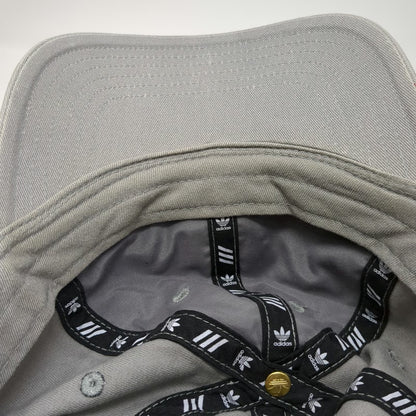 Adidas Baseball Cap Gray One Size Trefoil Logo Strapback Cotton Adjustable Hat